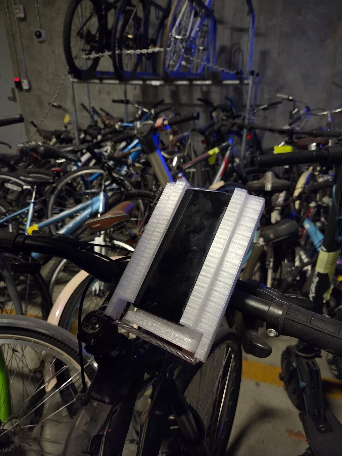 Phone Holder Installed on Bike